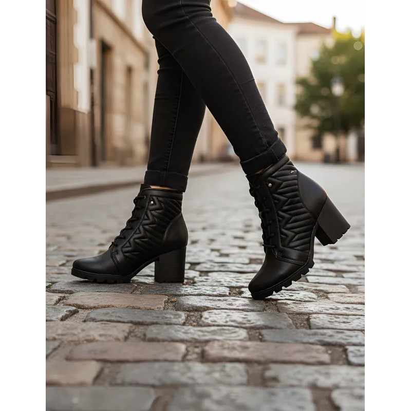 Bota Feminina Coturno Dakota Tratorada Lançamento Moda G9602