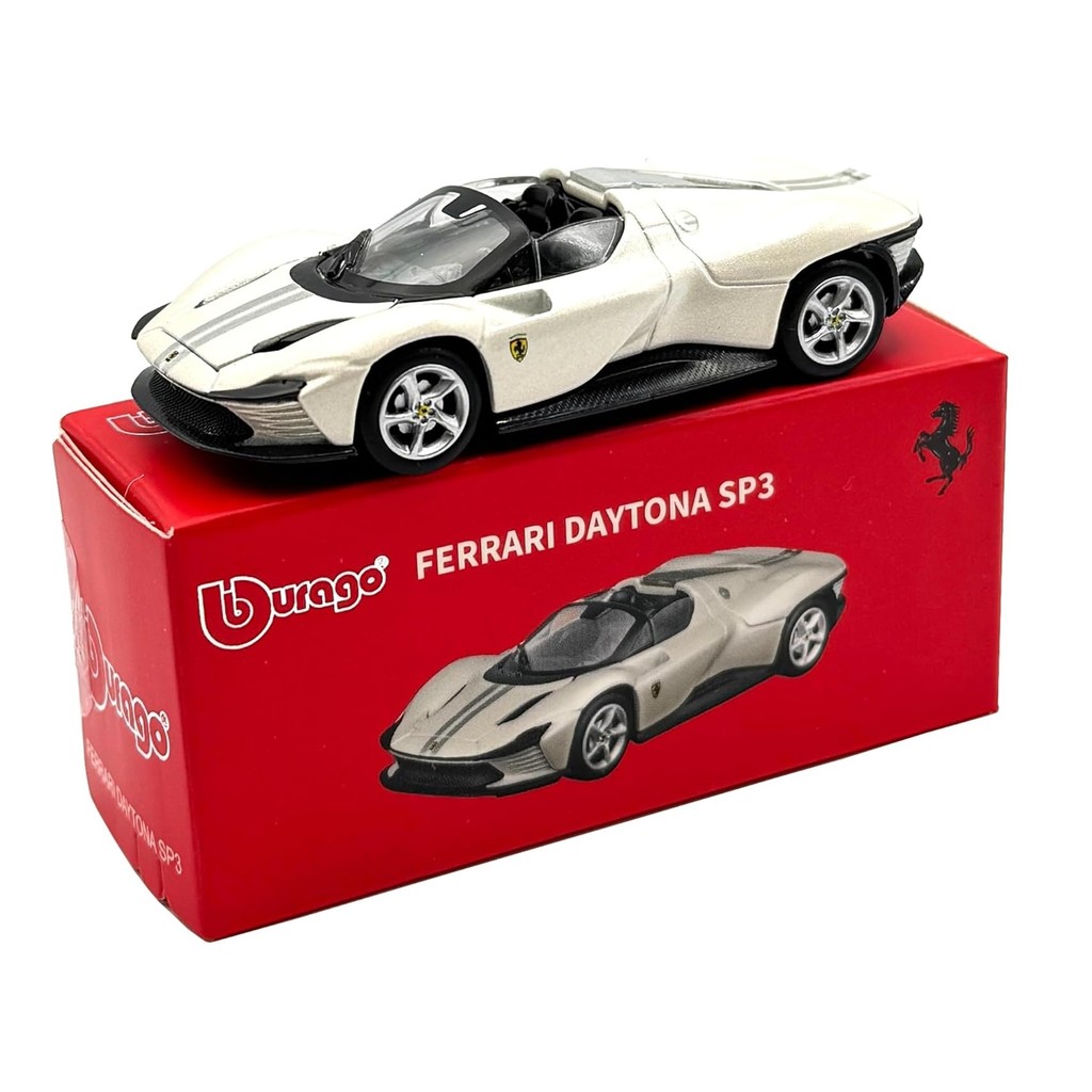Ferrari Daytona SP3 Branca Bburago 1:64 Miniatura Ferrari