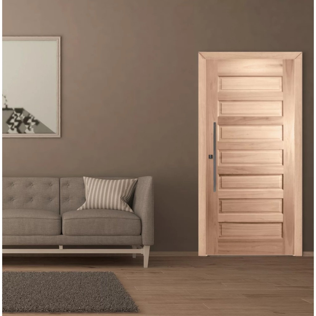 Porta de Madeira Folha 210cmx80cmx3cm Pe28 Esel 210cm x 80cm em Oferta na Shopee
