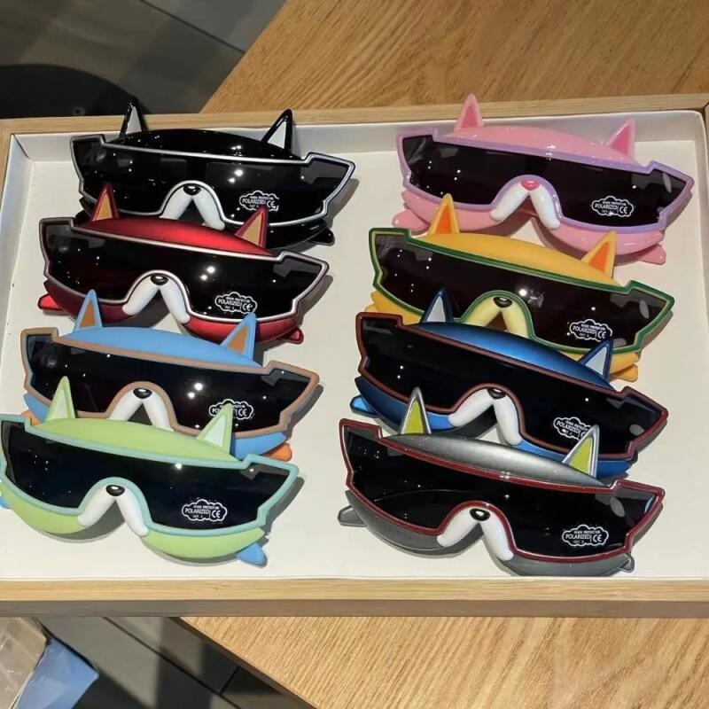 Óculos de Sol Esportivos para Crianças, Óculos de Sol em Forma de Cão e Coelho, Óculos de Sol Coloridos para Meninos e M