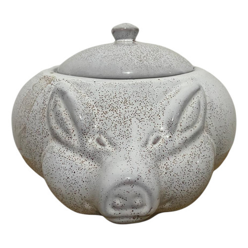 Sopeira Grande Porco 4 Litros Porcelana Rústica Para Caldos Feijoadas