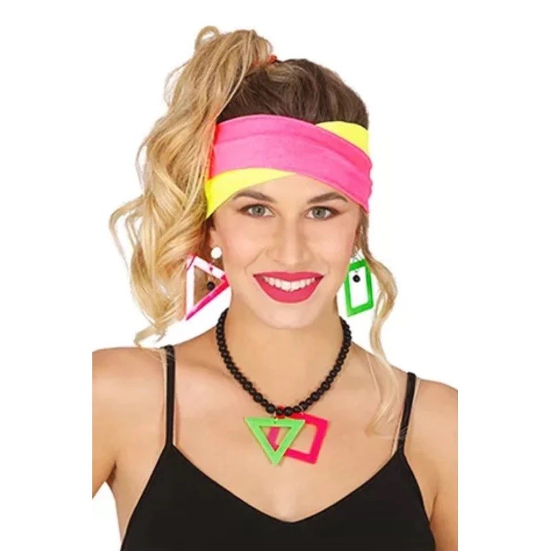 Kit Fantasia Anos 50 / 60 /80 Lenço Óculos Brinco Colar Festa cosplay/ Melindrosa Kit Fantasia Anos 50 / 60 /80 Lenço Óculos Brinco Colar Festa cosplay/ Melindrosa