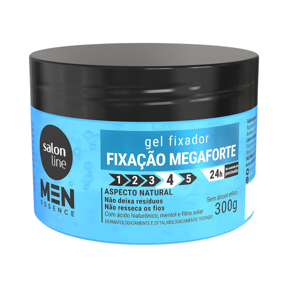 Gel Fixador Salon Line Men Essence Fixação Mega Forte 300g em Oferta na Shopee