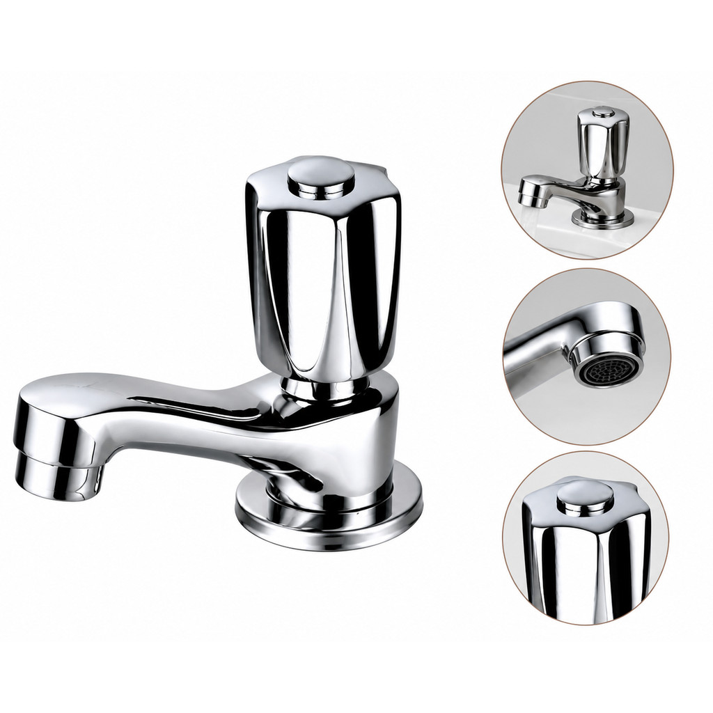 Torneira Banheiro Lavatório Mesa Baixa Metal Cromada Modelar Bica Baixa Pia Banheiro Lavabo MVI