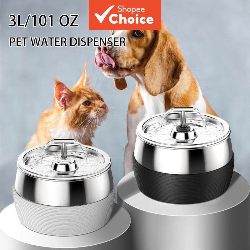 Bebedouro Automático para Animais de Estimação, Fonte de Água de Aço Inoxidável Resistente à Ferrugem para Gatos, Filtro
