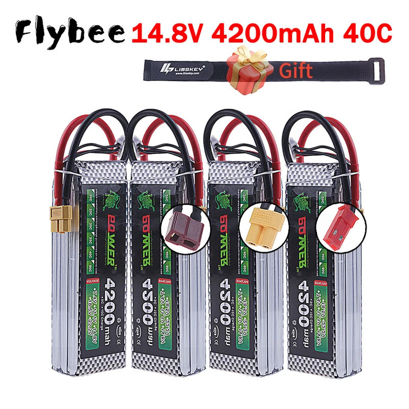 14.8v Bateria 4S 4200mAh 40C LIPO Para Drone RC FPV Helicóptero Quadcopter Carro De Corrida 4S Baterias Recarregáveis XT