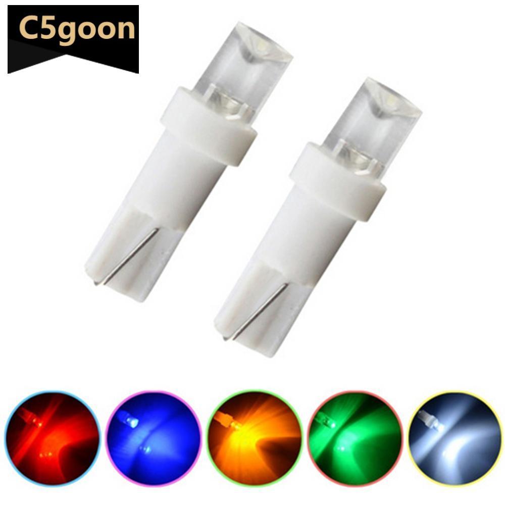 C5GOON 10 Pçs T5 LED Painel Do Carro Luzes Lâmpada De Instrumentos Velocímetro Cunha Lateral Lente Côncava Q2V8