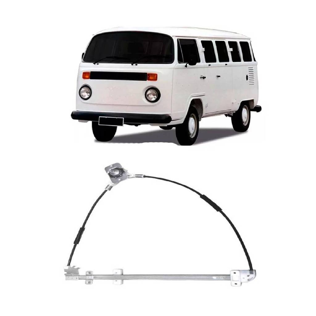 MAQUINA VIDRO MANUAL DIANTEIRA ESQUERDA KOMBI 2000 A 2007