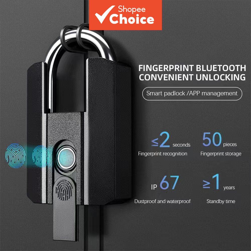 Fechadura de impressão digital inteligente, cadeado eletrônico para armário de dormitório, senha, Bluetooth, controle