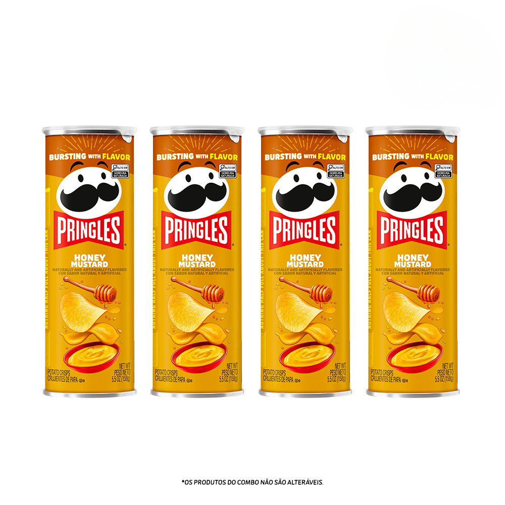 Combo Pringles Importada Honey Mustard 158g 4 unidades