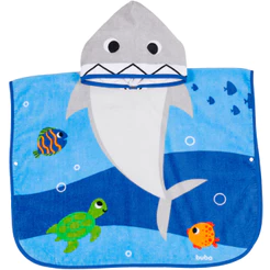 Toalha Infantil Poncho Tubarão 17068 - Buba