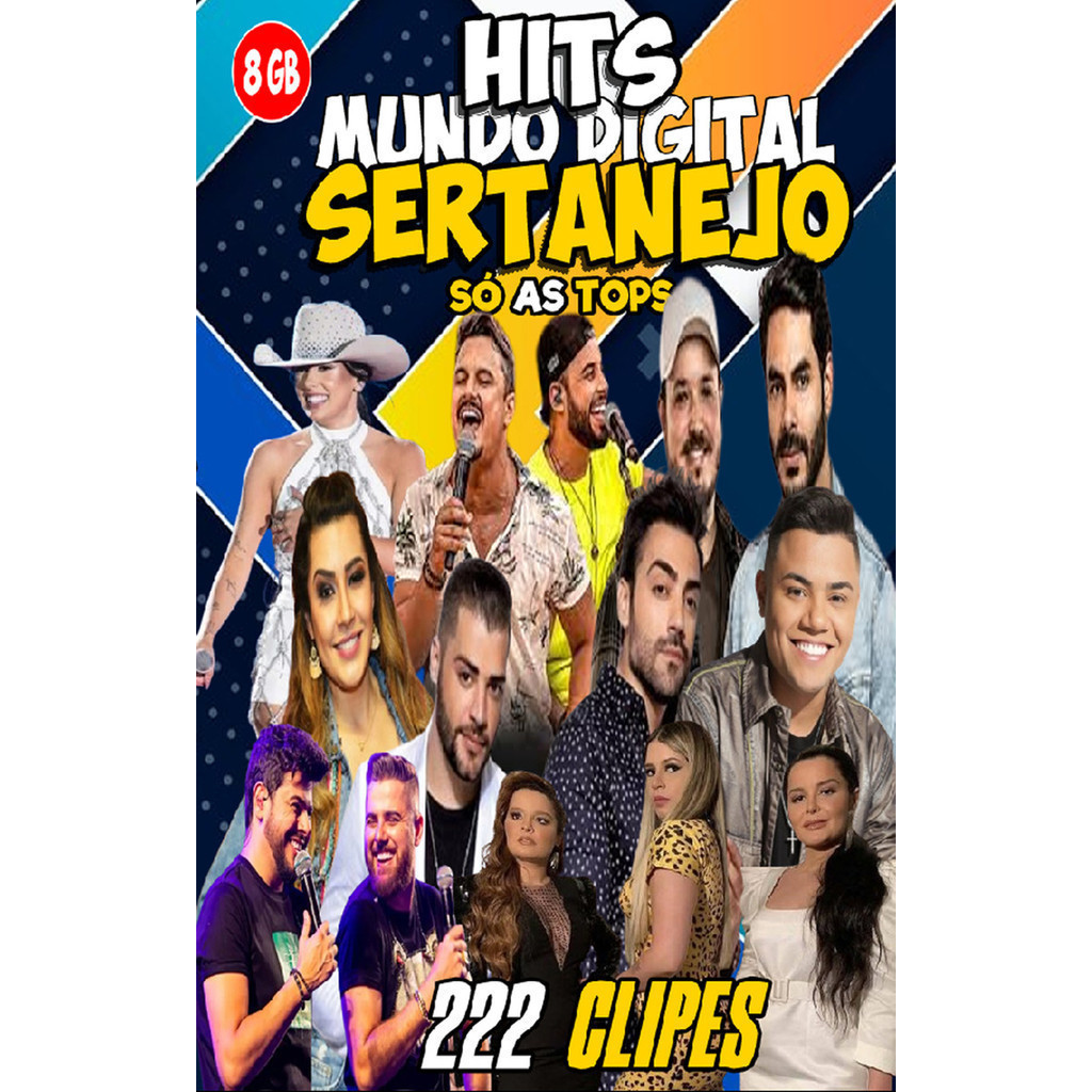 Pen Drive 8gb Com 222  Clipes Hits Sertanejos Mp4