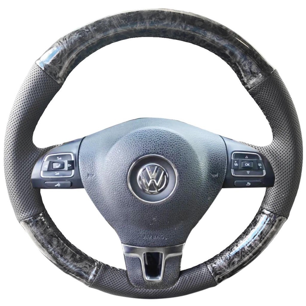 Trança Antiderrapante Capa De Volante Do Carro Para Volkswagen Golf 6 Mk6 VW Polo Personalizado Couro Genuíno Interior P