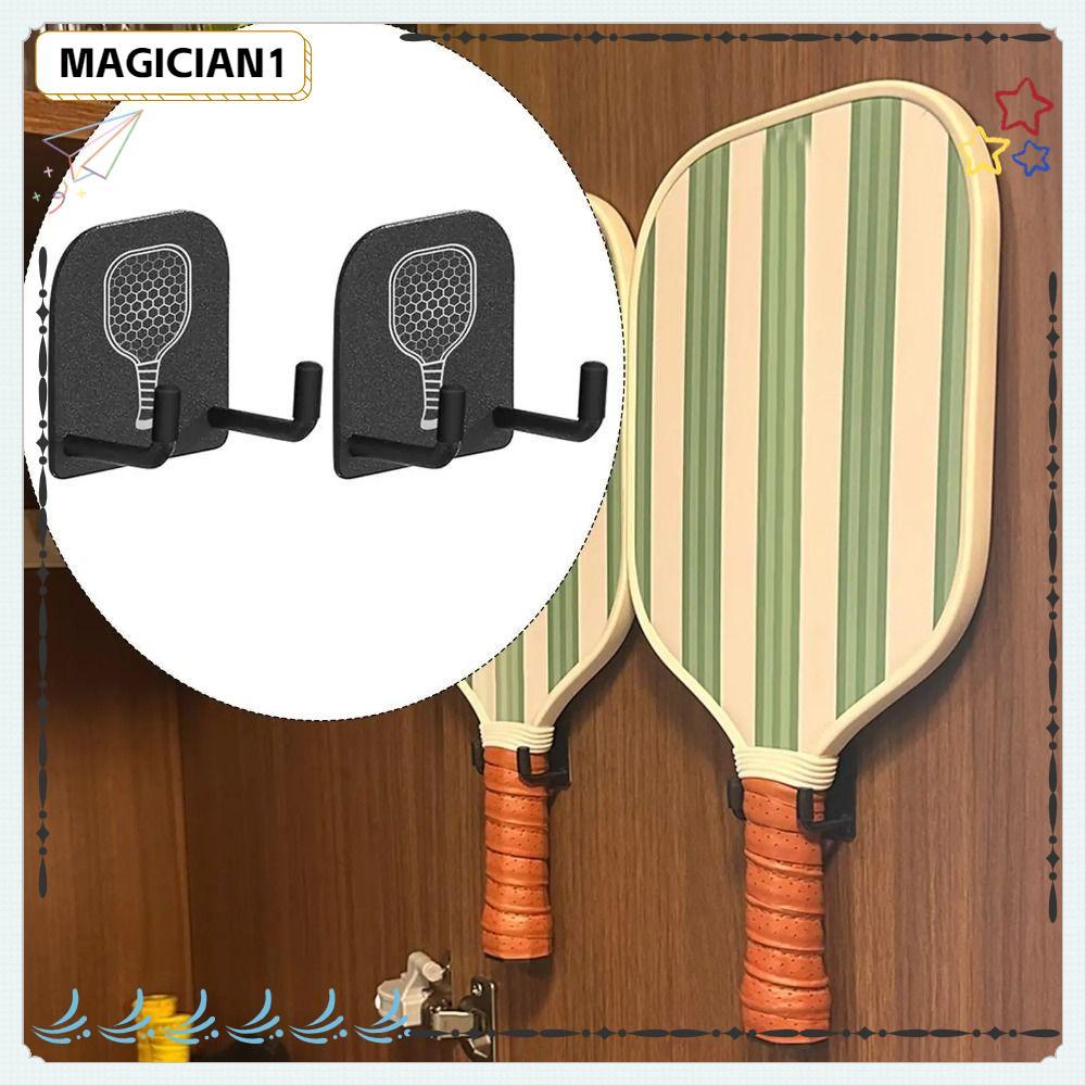 MAGICIAN 2 Unidades De Rack De Parede Para Remo De Pickleball , Suporte Autoadesivo Raquetes De Liga De Alumínio , Sem P