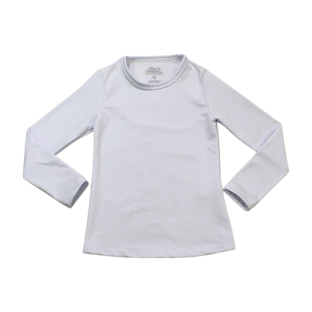 Blusa Flanelada Térmica Manga Longa Lisa Meninas 7315 - Bicho Bagunça