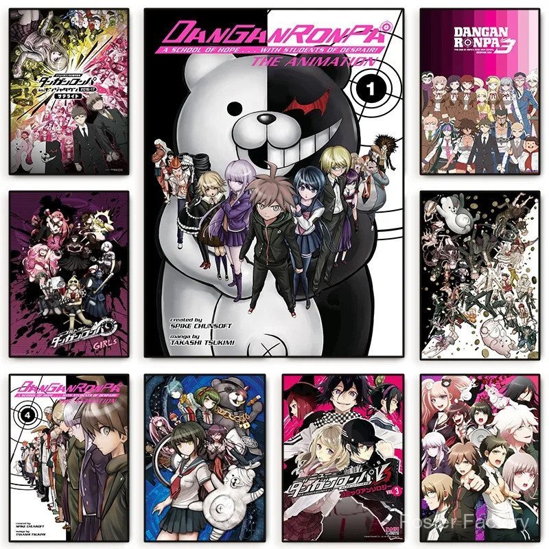 Série de Jogos de Anime Clássicos Danganronpa, Pôsteres em Tela, Impressões de Arte de Parede, Imagens de Arte Moderna p