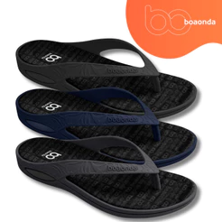 Chinelo Masculino Boaonda Lilly Ultra Leve Confortável Ortopédico Palmilha Anatômica Macio Slide