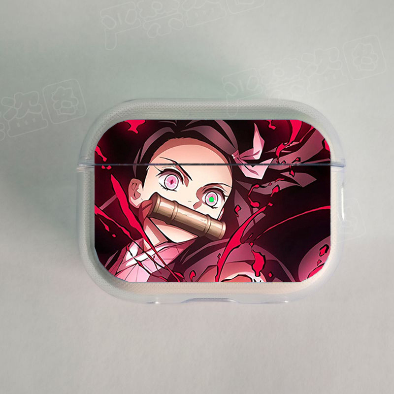 Anime Espada Lutador Estilo Kimetsu no Yaiba AirPods Caso Pro 2/3/4 Capa Proteto