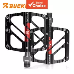 BUCKLOS Pedais de Bicicleta MTB Plataforma Plana 3 Rolamentos Ultraleves Antiderrapantes para MTB
