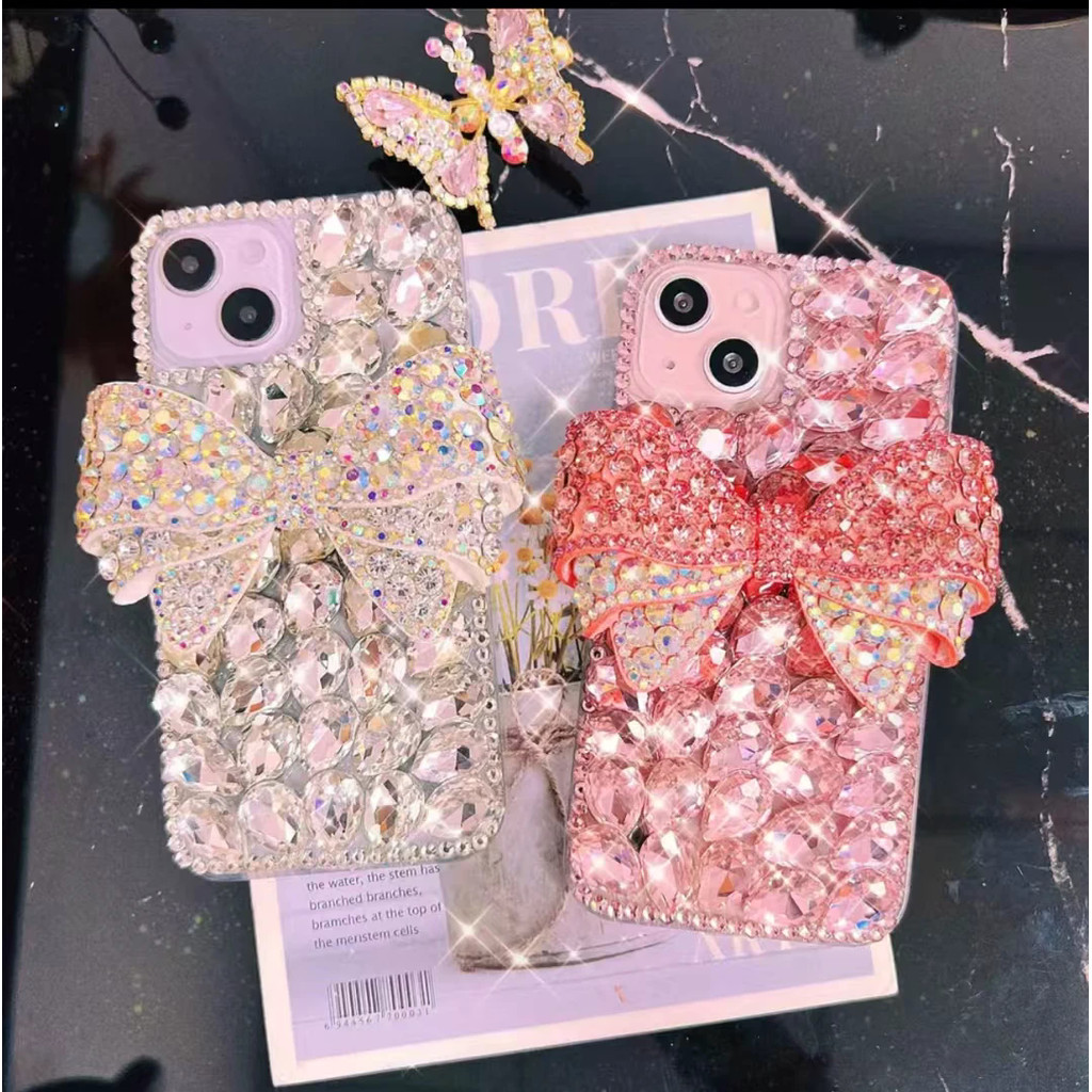 Bling Diamante Caso Para Samsung Galaxy A05 A06 A15 A16 A25 A26 A36 A55 A56 A07 A17 A27 A37 A57 5G Strass Bowknot Telefo