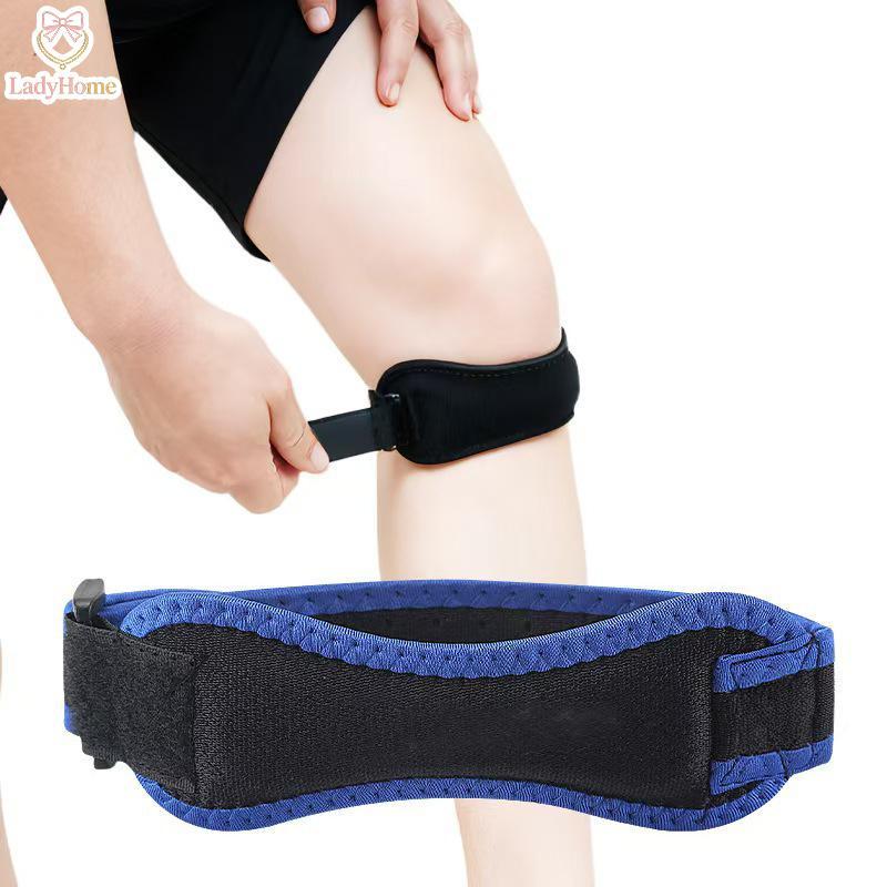 LADYH Joelho Patelar Tendão Suporte Cinta Ajustável Sho Absorção Compressão Joelheira Manga Para Basquete
