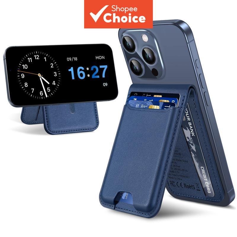 Suporte Magnético Para Telefone Com Carteira De Cartão Dobrável Traseiro iPhone 15 16 Pro Max