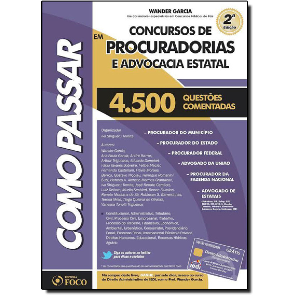 Como Passar em Concursos de Procuradorias e Advocacia Estatal - 4.500 Questões Comentadas