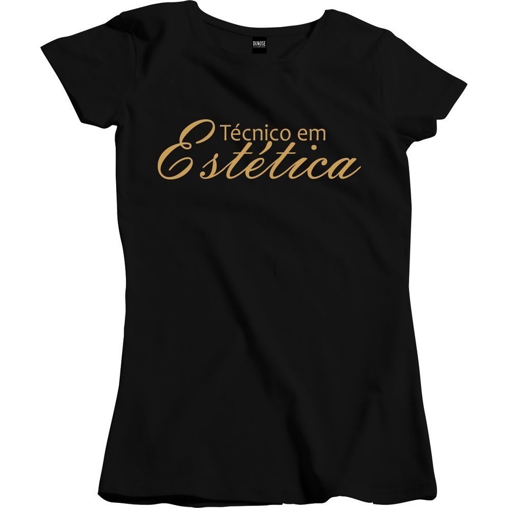 Camiseta Feminina Estética Camisa Básica Confortável Curso Profissão Blusinha Técnica em Estética