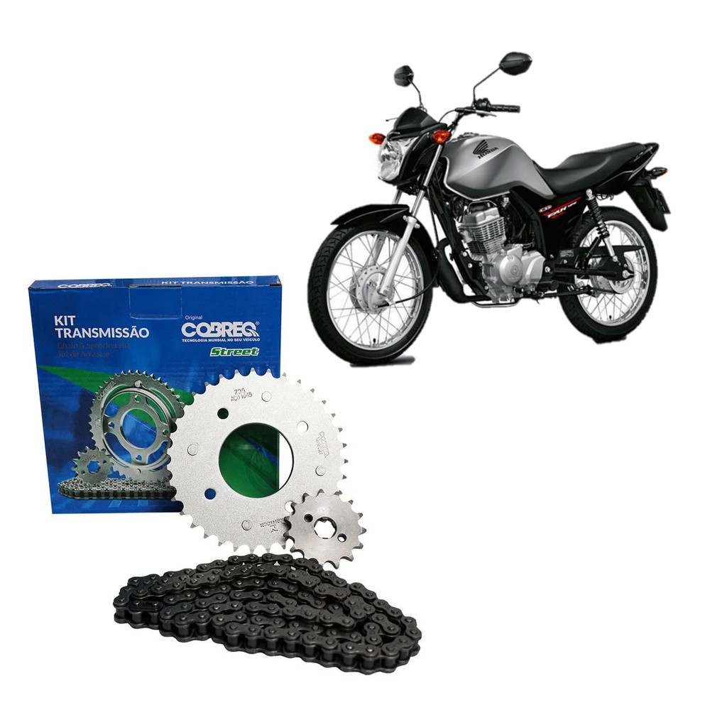 Kit Relação Transmissão Fan 125 2009/2015 Cobreq