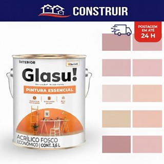 Tinta para Paredes Suvinil Cores Rosa Glasu Antimofo rende muito 3,6L Similar Coral em Oferta na Shopee