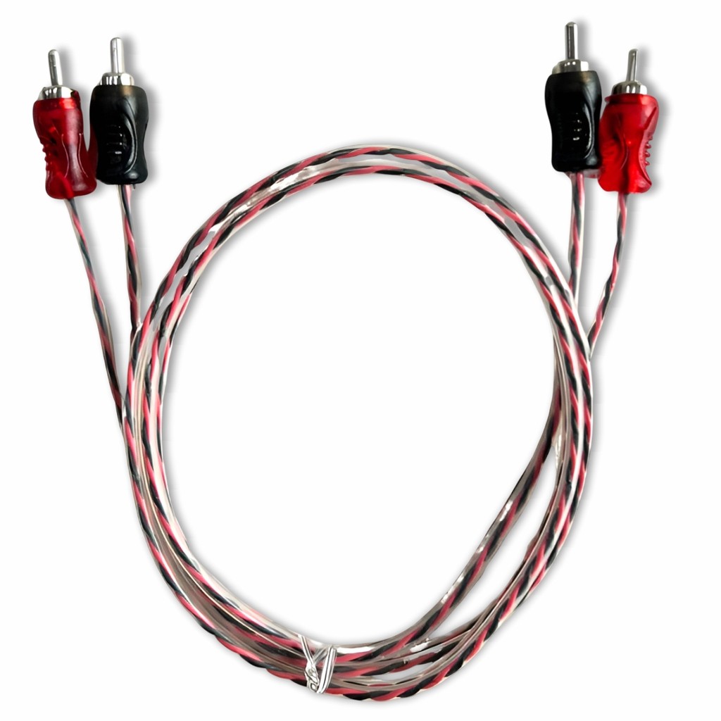 Cabo Rca Automotivo Injetado Transparente Alta Qualidade Flexível 1 Metro Kx3 Eco