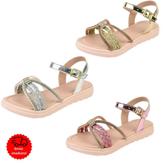 Sandália Infantil Menina Gliter Brilho Strass Estilosa Feminina Delicada Leve em Oferta na Shopee