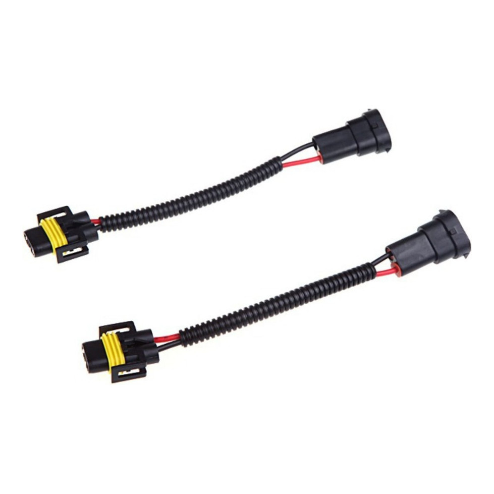 Kit 2x Chicote Plug Fiação Tomada Conector H8 H9 H11 2 Vias