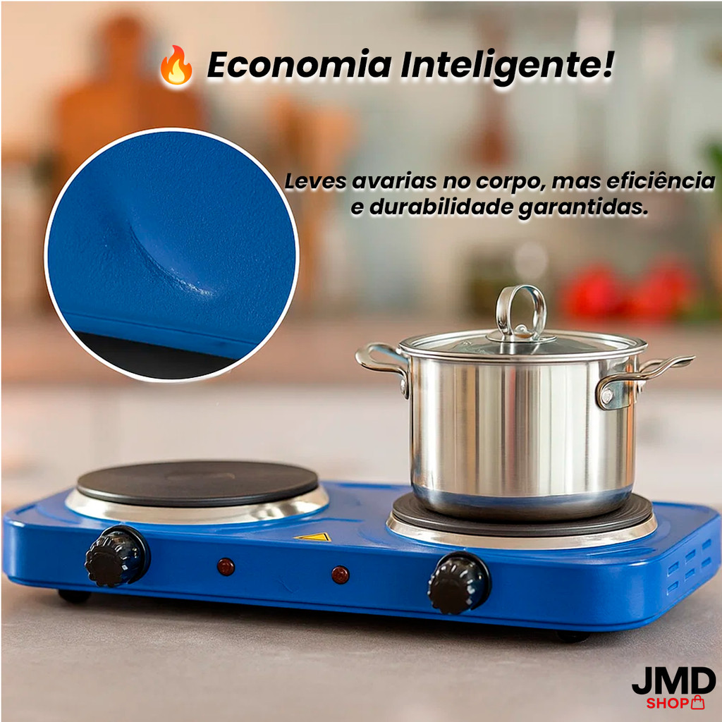 Fogão Fogareiro Elétrico 2 Bocas Cooktop Pequenas Avarias 2000W Portátil em Oferta na Shopee