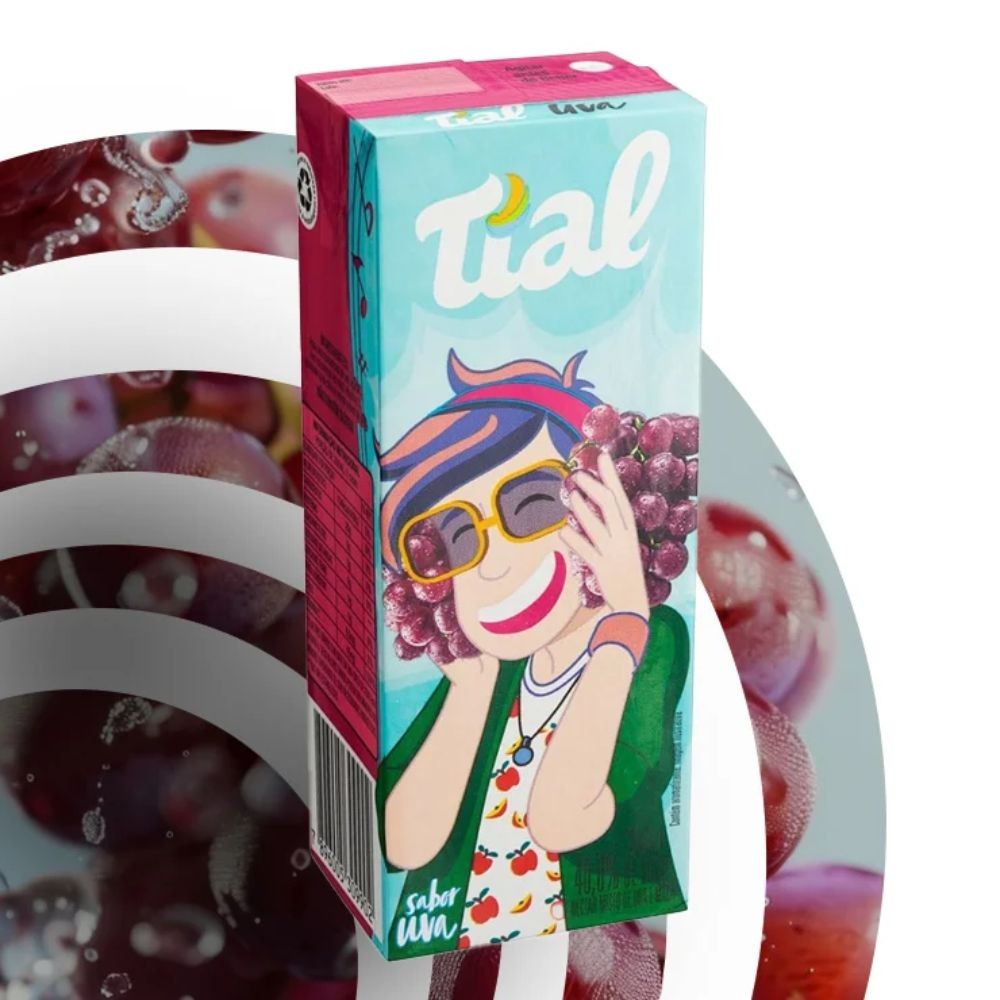 Detalhes do Suco Tial Kids Sabor Uva  Néctar Misto de Uva e Pera 200ml