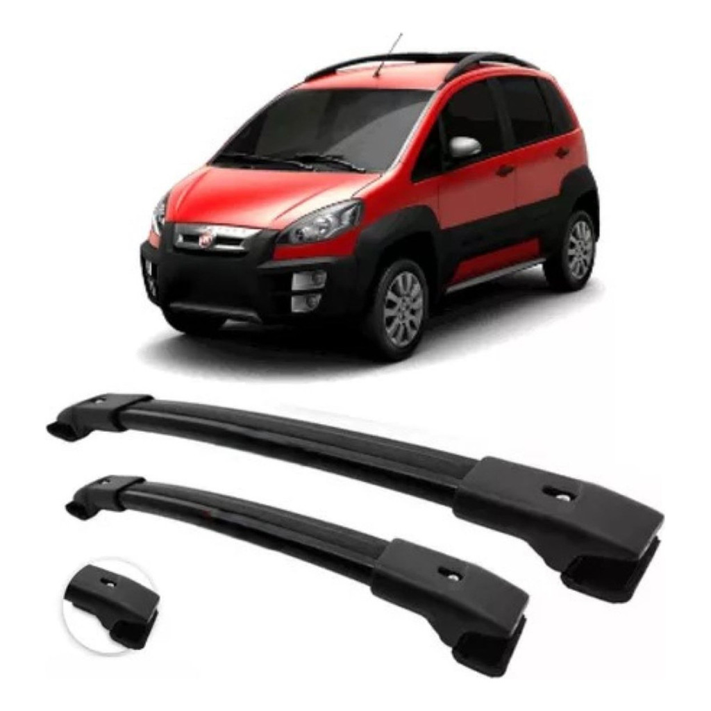 Travessa Suporte Rack Para Teto Fiat Idea Locker Adventure 2010 A 2020 100% Alumínio