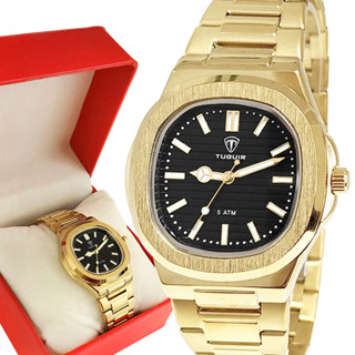 Relógio Tuguir Masculino Dourado Analógico 1 Ano De Garantia em Oferta na Shopee