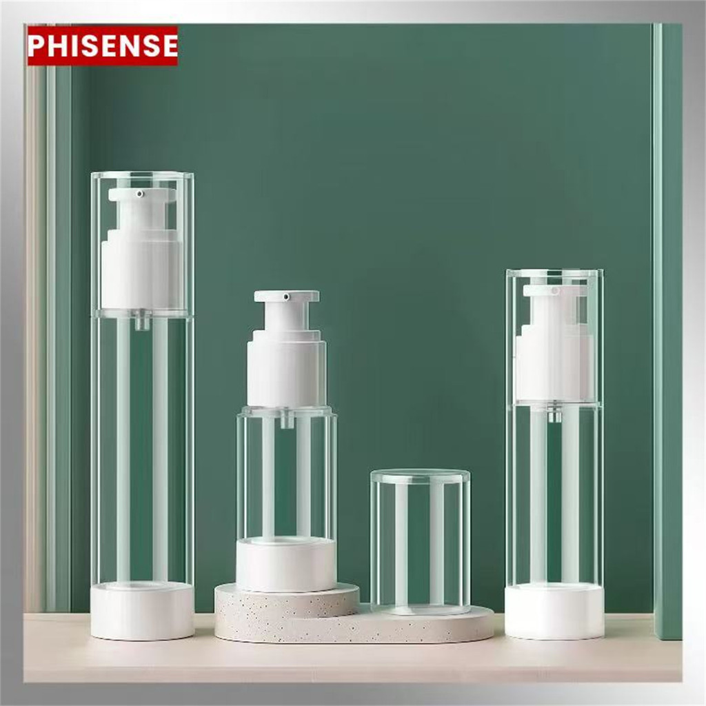 Kit 3 Frascos 30ML/50ML Recarregáveis Mini Frascos de Perfume Vácuo de Vidro/Plástico Com Válvula Pump Transparente em Oferta na Shopee