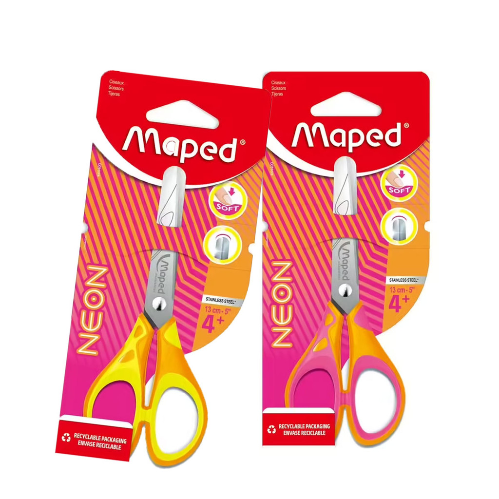 Imagem Tesoura escolar Essentials Soft Neon 13cm 464400 Maped
