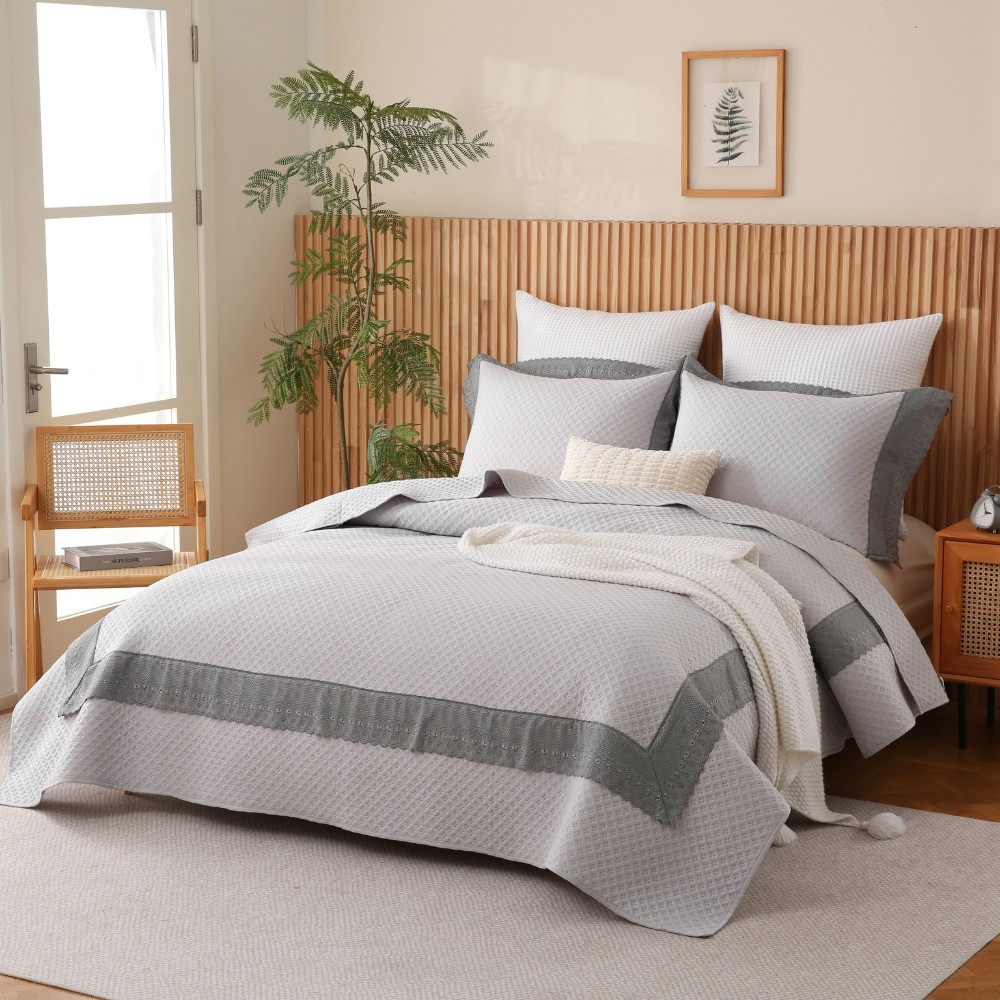 Kit Cobre Leito Colcha Mona Lisa 300 fios Dupla Face Porta Travesseiro Aba Americana King Queen em Oferta na Shopee