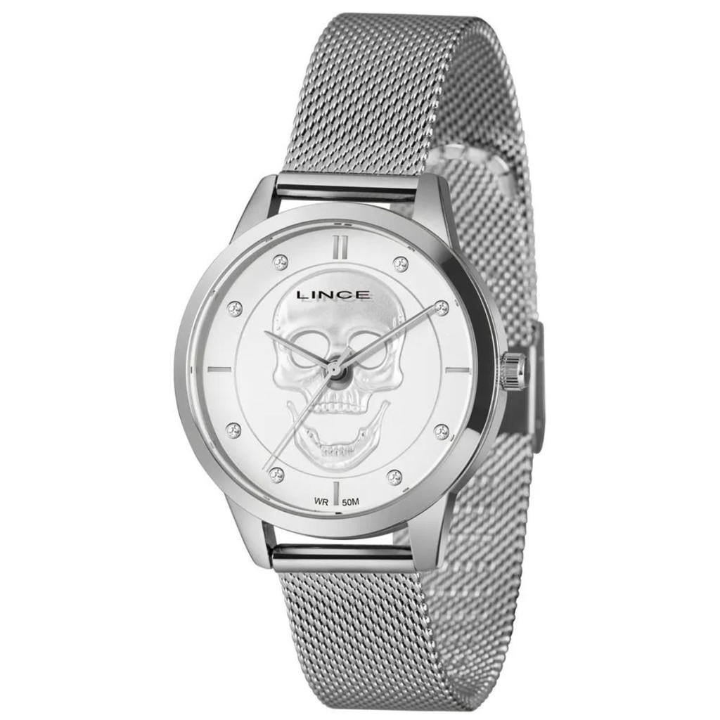 RELÓGIO LINCE FEMININO PRATA CAVEIRA LRM4809L36 S1SX em Oferta na Shopee