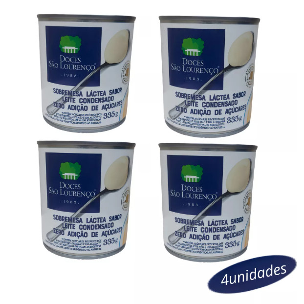 Leite Condensado Diet Zero Açúcar 335g Doces São Lourenço 4u