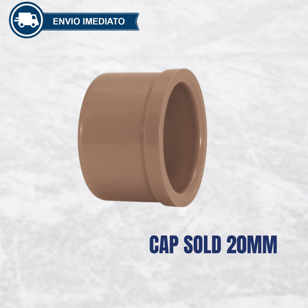Cap Tampão Soldável 20mm (1/2'') PVC Marrom
