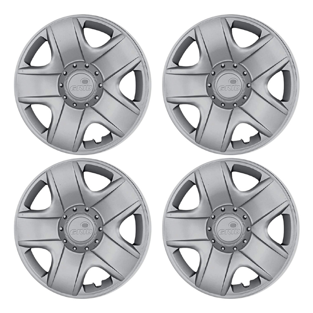 Calota Aro 15" cor Prata modelo Fox 09/10 Jogo c/ 4 Calotas Grid - 144AR-PTA-E