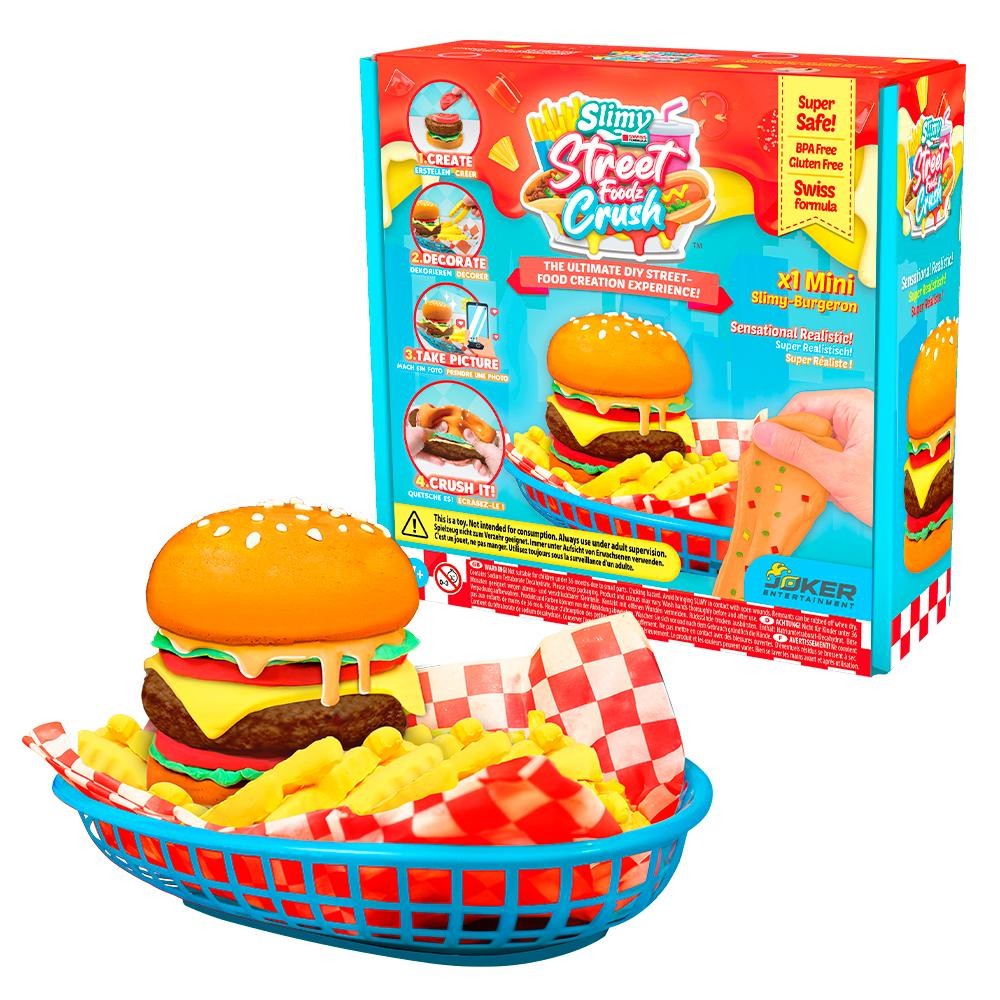 Mini Kit de Slime de Hamburger Slimy DIY Street Food Crush em Oferta na Shopee
