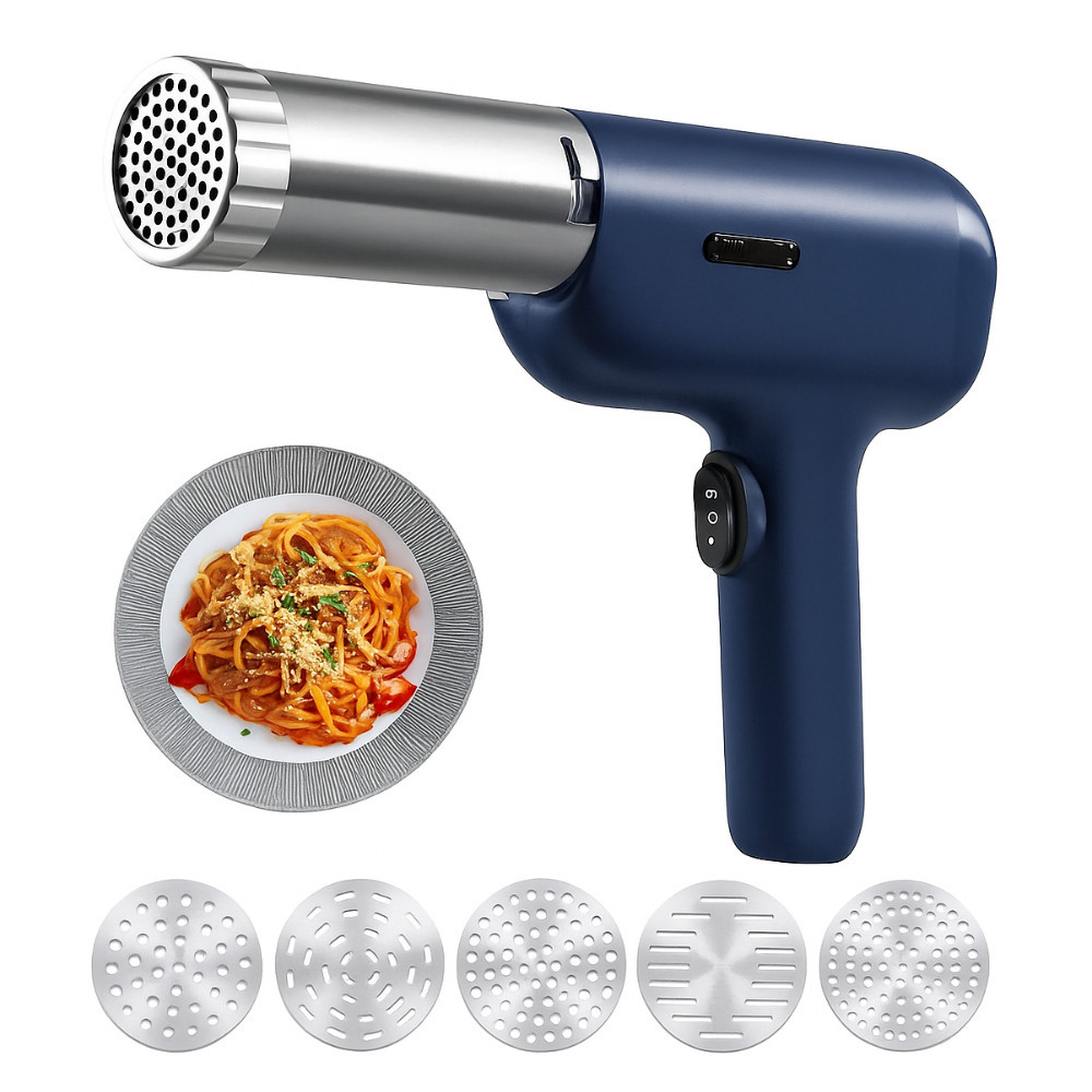 Máquina De Macarrão Elétrica Maquina Macarrao De Fazer Portátil Com 6 Moldes Recarregável Espaguete em Oferta na Shopee