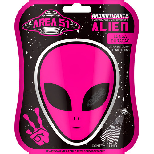 Aromatizante Miniatura Alien Rosa Arena 51 Centralsul Longa Duração