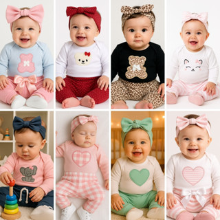 Roupa Conjunto Bebê Menina Feminino Moda Blogueirinha Inverno Frio Conjuntinho Roupinha Modinha em Oferta na Shopee