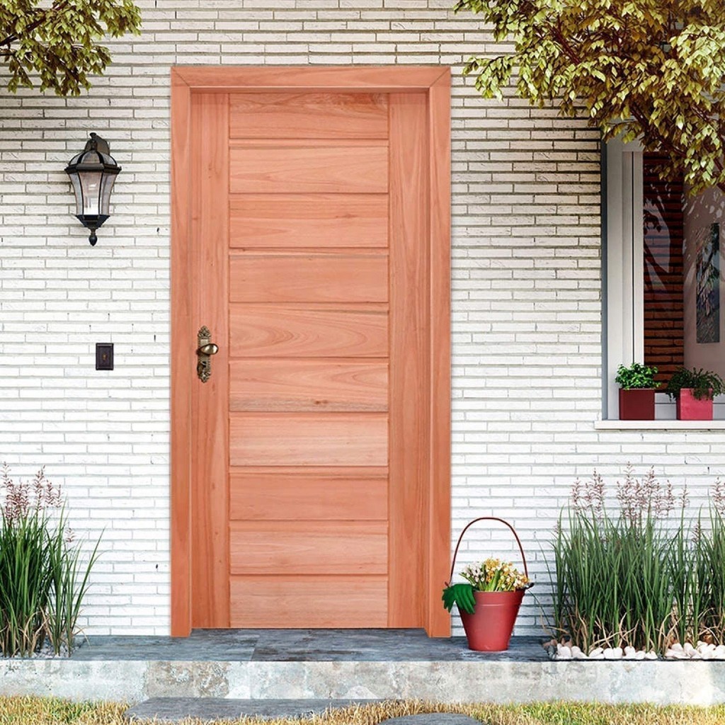 Porta de Madeira Folha 210cmx80cmx3cm Pe30 Esel 210cm x 80cm em Oferta na Shopee