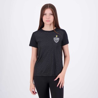 Camisa Atlético Mineiro Principia Feminina Preta em Oferta na Shopee